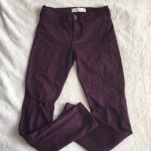 Maroon Jeans